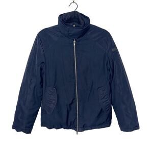Men's Emporio Armani Jeans Slim-Fit Navy Full Zip Down‎ Jacket Size Small